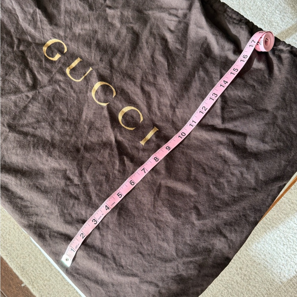 Gucci Chocolate Brown Large Dust Bag with Gold Logo - Picture 3 of 6